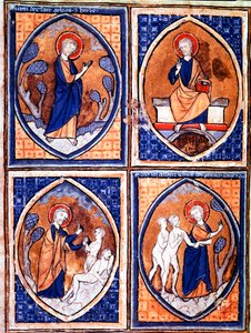 Different stages of World Creation represented in mandorles by Unknown artist