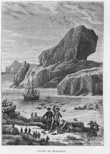 Discoveries and explorations: the islands of Kerguelen - in Les voyageurs du 18th et 19th century, by Jules Verne, ed. Hetzel et Cie, Paris.