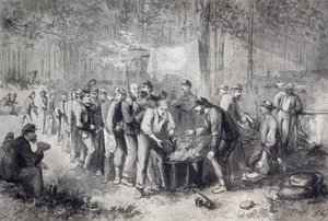 Distributing Rations to North American Military Unit, United States of America, American Civil War by Unknown artist