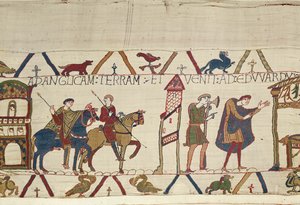 Earl Harold rides from Bosham to London, Bayeux Tapestry