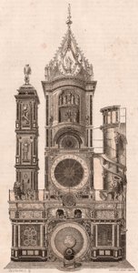 Elevation view of the astronomical clock located in the Cathedral of Our Lady of Strasbourg, France by Unknown