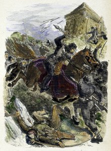 Emperor Othon fighting the bribed bands of the Pope - in Histoire des popes, by Maurice Lachatre by Unknown artist