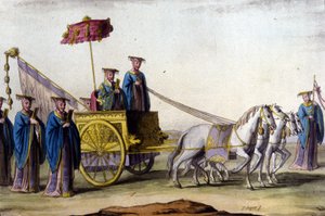 Emperor of the Ming dynasty on his chariot - in 