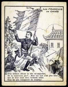 Emphatic allegory of the war between France and China, late 19th century