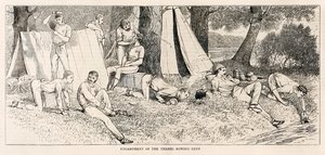 Encampment of the Thames Rowing Club, from Sketches from a Steam Launch at Henley Regatta, published in July 1878 by Unknown