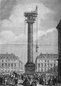 Establishment of the New Statue of Napoleon I above the Column of Place Vendome in Paris on November 4 by Unknown artist