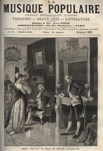 Etienne Nicolas Mehul (1763-1817) writer “Le chant du depart” (revolutionary chant et hymn a la liberte) - engraving in “La musique populaire” illustrated weekly newspaper - 1882