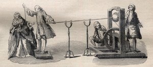 Experiment made with the Boze machine: inflammation of the spirit of wine with the tip of a sword by Unknown artist