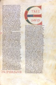 First Book of Kings. Capulet with the Name of King David and the Announcement of His Old Age