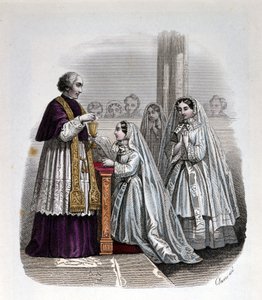 First Communion Scene, Engraving