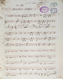 First Page of Musical Score of 