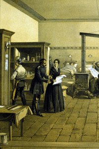 Florence Nightingale in a hospital in Scutari in Turkey circa 1855 (detail) by Unknown artist