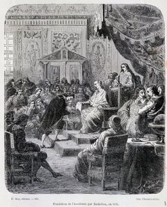 Foundation of the French Academy by Richelieu by Unknown artist