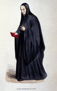 Former Benedictine by Cluny (engraving from an album on religious orders)