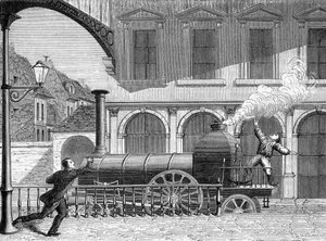 Fortuitous discovery of the presence of electricity in water vapor (engraving)