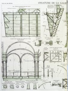 Frame of the gallery on the first floor of the Eiffel Tower - industrial design by Unknown artist