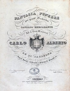 Frontispiece for Fantasia Funebre, orchestral work by Mercadante