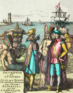 Frontispiece of Description of the Universe Suite of Ancient and Modern Europe, Southern Lands and America Volume V, by Alain Manesson Mallet (1630-1706) by Unknown artist