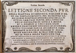 Frontispiece of Lettione Seconda by Unknown artist