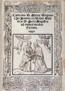 Frontispiece of Musical Score of Cantico della Beata Maria Vergine by Giovanni Animuccia by Unknown artist