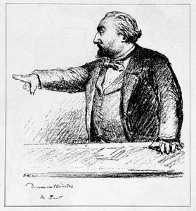 Gambetta delivering his speech on amnesty