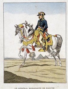 General Bonaparte in Egypt, a Portrait Riding in Front of the Pyramids and the Sphinx by Unknown artist