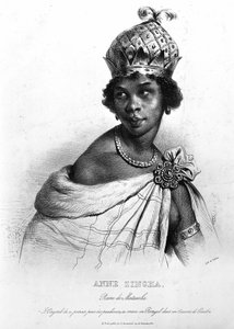 Ginga, the Quilombola Queen of Matamba and Angola. Anne Zingha Queen of Angola by Unknown artist