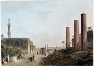 Granite pillars on the portico of Canopus in ancient Alexandria - in 