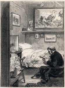 Greenwich Hospital Cabin Royal Charles Ward - 1865 Engraving of a Naval Pensioner in His Retirement Quarters (Greenwich Hospital)