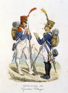 Grenadier and voltiger of the line infantry