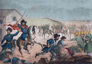 Garibaldi at the Battle of San Antonio, 8 February 1846 - Uruguayan Civil War
