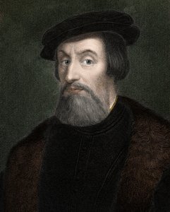 Hernando Cortes, conqueror of Mexico - 19th century engraving