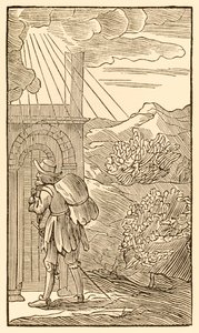 He That Will Enter In Must First Without Stand Knocking at the Gate from The Pilgrims Progress From This World, To That Which Is To Come by John Bunyan (1628-1688) by Unknown