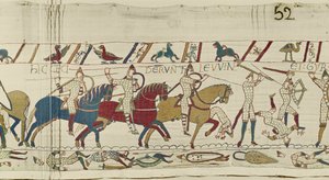 Here fell the brothers of Harold: Gyrth and Leofwine, Bayeux Tapestry