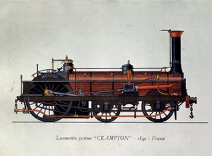 History of transport: locomotive model, Crampton system named after Thomas Russell Crampton, British engineer by Unknown artist