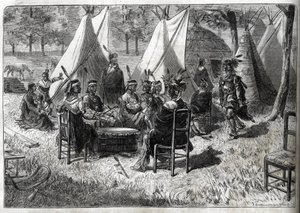 Human Zoos - Ethnological Exhibitions - Mohas Indians at the Garden of Acclimatation (The Illustrous Diary of 1883) - Fifteen Nebraska Amerindians