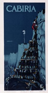 Human tower, poster of “Cabiria”, film by Giovanni Pastrone, alias Piero Fosco