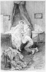 Illustration of "Red and Black" by Stendhal. 1830