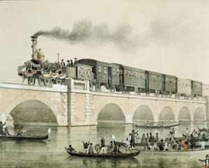 Inauguration of the Bridge over the Lagoon of Venice by Unknown artist