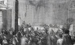 Internal View of the Correctional Police, 6th Chamber in Paris in the 19th Century