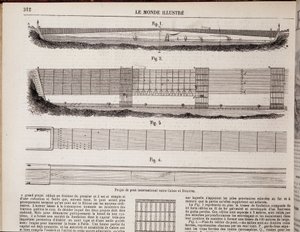 International bridge project over the Channel between Calais and Dover - in 