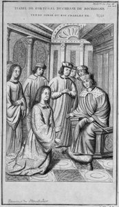 Isabella of Portugal, Duchess of Burgundy Takes Leave of King Charles VII