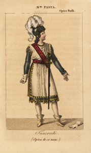 Italian Soprano Singer Giuditta Pasta in the Lead Role of Tancredi