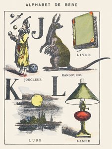 Juggler, Kangaroo, Book, Moon, Lamp by Unknown artist