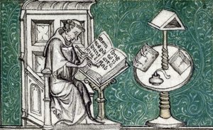 Jean de Meun Composing the Romance of the Rose, c.1380