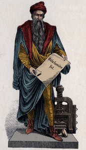 Johann Gutenberg, German printer and goldsmith by Unknown artist