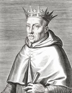King Henry I of Portugal and a Cardinal. Portrait by Unknown artist