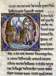 King Modreius. Manuscript: Conquest of the Saint Grail, written 717 years after the passion of our lord by Unknown artist