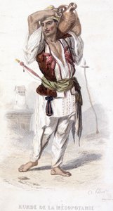 Kurdish of Mesopotamia carrying an amphora. Around 1810-1860 by Unknown artist