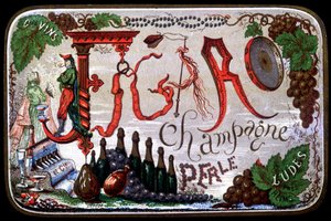 Label of Figaro Champagne Perle. sd. 19th century